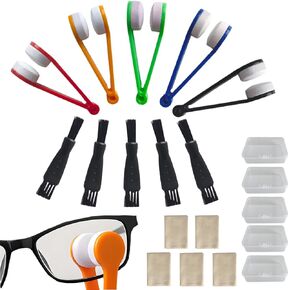 5Set Mini Sun Glasses Eyeglass Microfiber Cleaner, Microfiber Spectacles Cleaner Brush Cleaning Tool for Lens, Portable Eyeglass Cleaning Kit