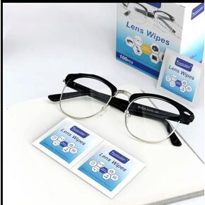 Anti Fog Wipes for Glasses (100-pack) | Pre-Moistened, Quick-Dry & Scratch-Free for Laptop Screens, Optical Lens, Goggles, Smart Phone Screens and Watch Screens