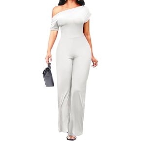 acelyn Elegant Jumpsuit for Women Dressy Casual Off Shoulder Wide Leg Pant Suit One Piece Outfits