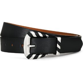 Black Belt Silver Buckle Women Belts for Jeans Leather Belts for Women Stylish Waist Belt