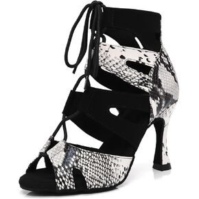 Ballroom Dance Boots Women Open Toe High Heel Latin Salsa Tango Party Practice Sandals