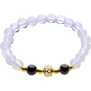 Genuine Amber Bracelet From Baltic Sea Made With Polished Cherry & Opal 18 cm (7 Inches)