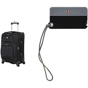 SwissGear Sion Softside Expandable Roller Luggage and Luggage ID Tag