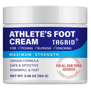 TAGRID Athletes Foot Treatment, Jock Itch, Most Athlete’s Foot Between Toes, Cream - 100mL
