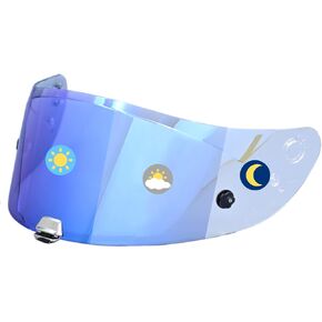 Photochromic Visor Compatible With i10,i70,HJ-31,RPHA 11,C10,HJ 34P Replacement Transition Motor Helmet Face Shield (C10,HJ 34P Clear Blue To Ice Blue)