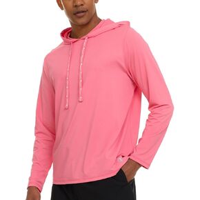 Champion Mens Swim Shirt Long Sleeve with Hood, Sun Hoodie Rash Guard for Men, UPF 50 Protection Sun Shirt for Fishing, Swim