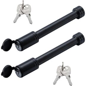 Hitch Receiver Pin Lock, Trailer Hitch Receiver Lock with 5/8" Pin, for Class III IV 2" and 2-1/2" Receiver on Trailer, Truck, Car, Boat, 2 Pack
