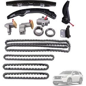 Timing Chain Kit 130286KA0A 130286KA1B Compatible with Nissan Pathfinder Infiniti QX60 2017-2024 3.5L V6 Engine VQ35DD