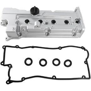 Aluminimun Engine Valve Cover w/Gasket 264-990 Compatible with Hyundai Accent for Kia Rio for Kia Rio5 2006-2011 L4 1.6L Replace 22441-26801 2241026860 22410-26855
