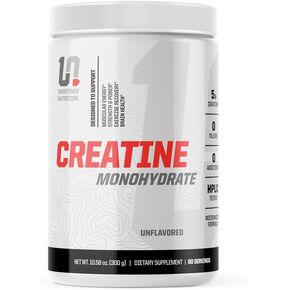 Undefined Nutrition Creatine Monohydrate by Brian Shaw (Unflavored, 60 Servings) - Easy Mixing and Absorbing Micronized Creatine Monohydrate Powder - Supports Muscular Energy, Power, and Brain Health