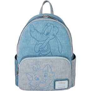 Loungefly Disney Dogs & Cats Faux Denim Mini Backpack