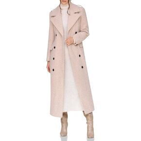 Avec Les Filles Women's Textured Double Breasted Maxi Coat