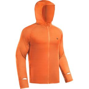 Rodeel Men’s UPF 50+ Zipper Sun Protection Shirt Fishing Hiking Outdoor Clothing Full Zip UV Neck Gaiter Hoodie in Saudi Arabia