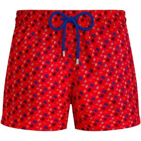 Vilebrequin Short Swim Trunks Micro Round of Turtles Rainbow