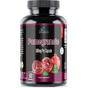 Pomegranate Capsules - 500mg, antioxidant superfood - 60 Capsules