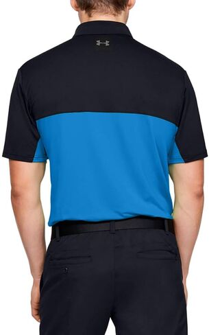 Under Armour Golf Performance Polo 2.0 Color Block Academy/Orange Spark LG in Saudi Arabia