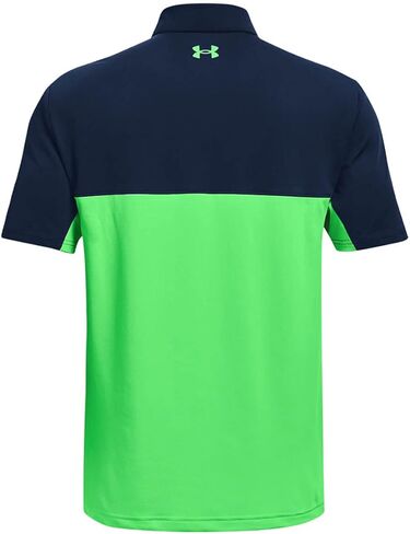 Under Armour Golf Performance Polo 2.0 Color Block Academy/Orange Spark LG in Saudi Arabia