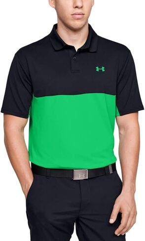 Under Armour Golf Performance Polo 2.0 Color Block Academy/Orange Spark LG in Saudi Arabia