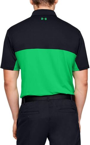 Under Armour Golf Performance Polo 2.0 Color Block Academy/Orange Spark LG in Saudi Arabia