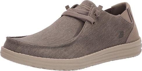 Skechers Men's MELSON-Raymon Canvas Slip ON Moccasin, Black, 14 Medium US in Saudi Arabia