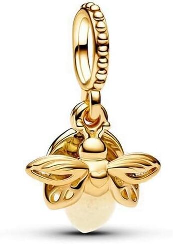 CIlight Glow-in-the-Dark Firefly Pendant Dangle 925 Sterling Silver Charms Fit for All Brand Bracelet Jewelry Gifts for Women in Saudi Arabia