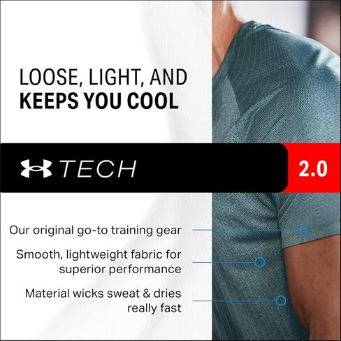 تي شيرت قصير الأكمام ذو رقبة على شكل حرف V من Under Armour, أسود (رمادي هالو/فضي معدني (014)), XS in Saudi Arabia