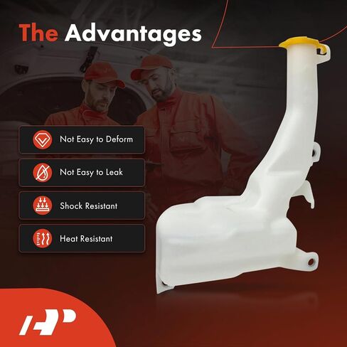 A-Premium Windshield Washer Reservoir متوافق مع نماذج Dodge & Chrysler المختارة-Charger 2011-2023 ، Challenger ، 300 ، مع (مضخة الغسالة/الحشو عنق/كاب/خرطوم/قوس/ميناء مستشعر مستوى السائل) in Saudi Arabia