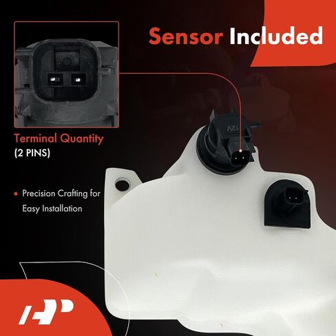 A-Premium Windshield Washer Reservoir متوافق مع نماذج Dodge & Chrysler المختارة-Charger 2011-2023 ، Challenger ، 300 ، مع (مضخة الغسالة/الحشو عنق/كاب/خرطوم/قوس/ميناء مستشعر مستوى السائل) in Saudi Arabia