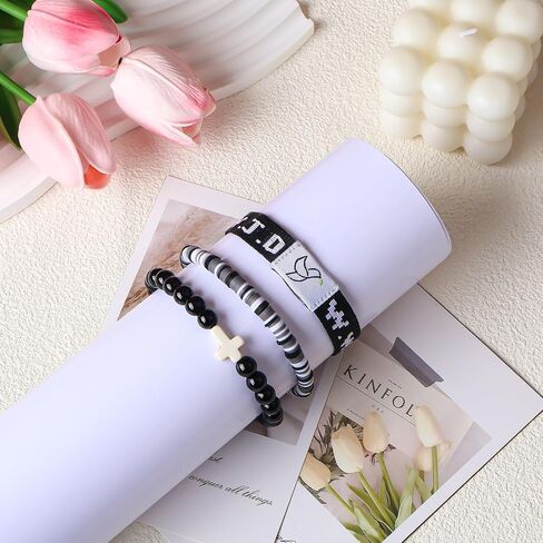 YUZHEJIE Daily Bible Verse Bracelets with Scan WWJD Bracelets Christian Cross Jesus Bracelet Religious Faith Scripture Gifts for Women Men in Kuwait