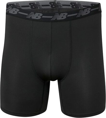 New Balance Men's Big & Tall Performance 5" No Fly Boxer Brief, Black/Black/Black/Black, 4X-Large Big Tall in Saudi Arabia