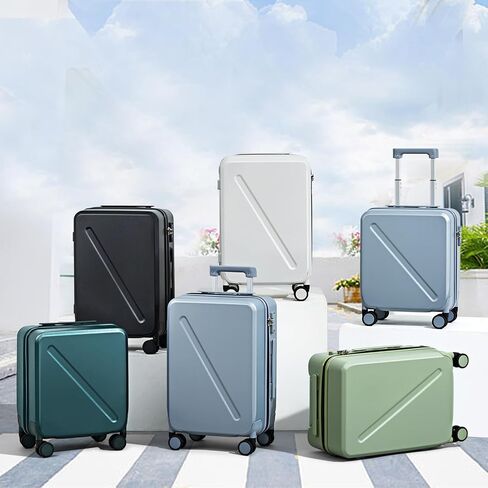 MILADA Carry On Luggage 22x14x9 Airline Approved Hard Shell Suitcases TSA Approved Carry On Luggage With Wheels 20 inch Carry On Suitcase Travel Luggage Carry On Bag, Blackish Green in Saudi Arabia