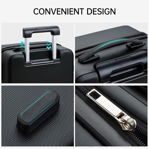 MILADA Carry On Luggage 22x14x9 Airline Approved Hard Shell Suitcases TSA Approved Carry On Luggage With Wheels 20 inch Carry On Suitcase Travel Luggage Carry On Bag, Blackish Green in Saudi Arabia
