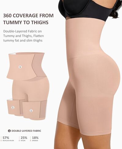 FeelinGirl Shapewear for Women Tummy Control High Waist Body Shaper Shorts Butt Lifting Control Panties in Saudi Arabia