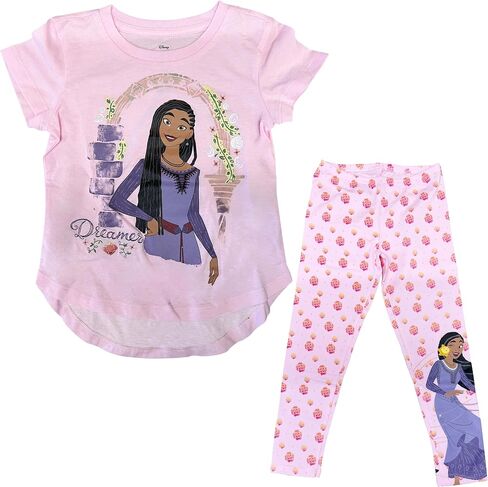 Disney Girls Wish Girls T-shirt & Legging 2pc Set - Asha, Valentino, Star - Girl 4-16 in Saudi Arabia