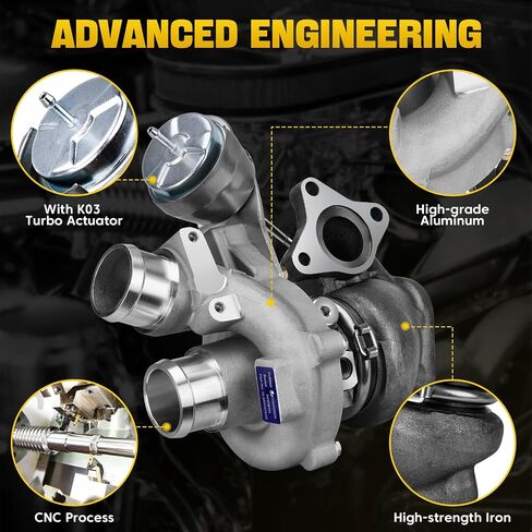 53039880469 Left & Right Turbocharger Set K03 Turbo Compatible with 2013-2016 Ford F150, 2015-2016 Expedition, 2015-2016 Transit 150 250 350 3.5L V6, Replace Number DL3E6C879AD 53039880470 DL3E6K682AE in Saudi Arabia