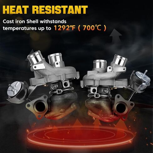 53039880469 Left & Right Turbocharger Set K03 Turbo Compatible with 2013-2016 Ford F150, 2015-2016 Expedition, 2015-2016 Transit 150 250 350 3.5L V6, Replace Number DL3E6C879AD 53039880470 DL3E6K682AE in Saudi Arabia