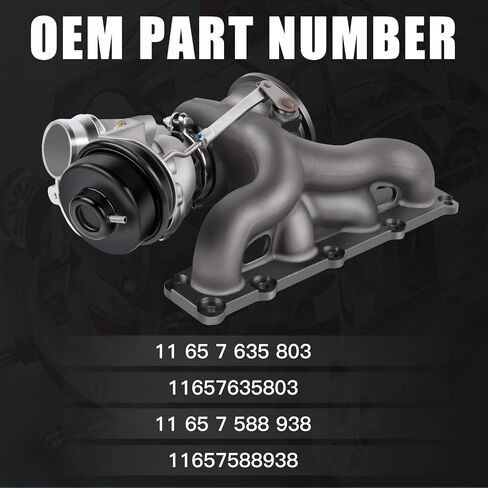 11657635803 TurboCharger متوافق مع BMW 320i 328i 528i X1 x3 Z4 F10 F11 F25 F31 F30 E84 E89 N20 & N26 محركات 2012-2016 11657588938 Turbo Charger in Saudi Arabia