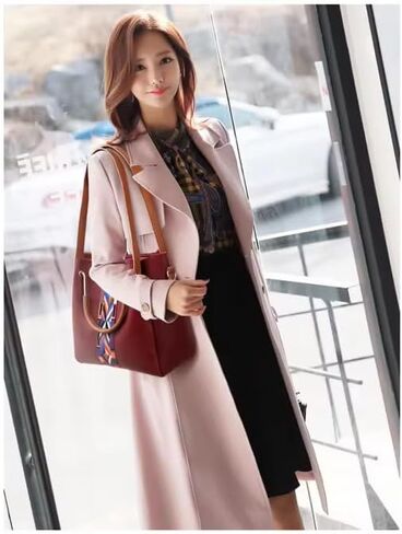 Women's 4-Piece Handbag Set with Colorful Strap, PU Leather Tote, Crossbody, Wallet and Clutch in Saudi Arabia