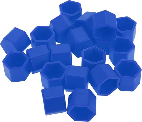 20 Pcs Wheel Lug Nut Bolt Rims Tire Nut Screws Dust Cap Cover Nut Protection Silicone Fluorescent Blue 2.2x19x20.2mm in Kuwait