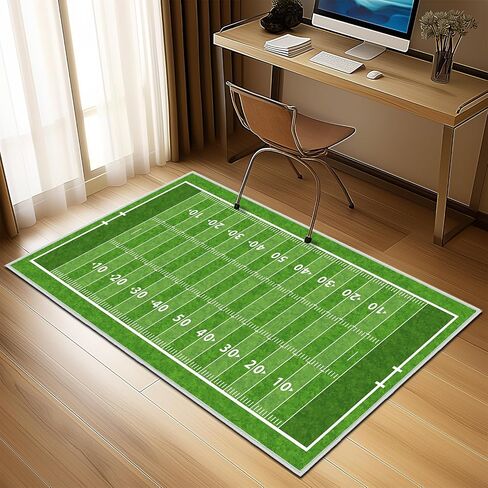 Green Rug 2x4 سجاد منطقة صغيرة ، ملعب كرة قدم أمريكان سبورت أمريكان للعبة الرياضية الخضراء ، سجاد المطبخ القابل للغسل سجاد سجادة غير قابلة للغسل. in Kuwait