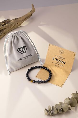 Cross Bracelet for Boys Men, Christian Easter Communion Confirmation Baptism Birthday Christmas Gifts for Teens Teenage Adult in Kuwait