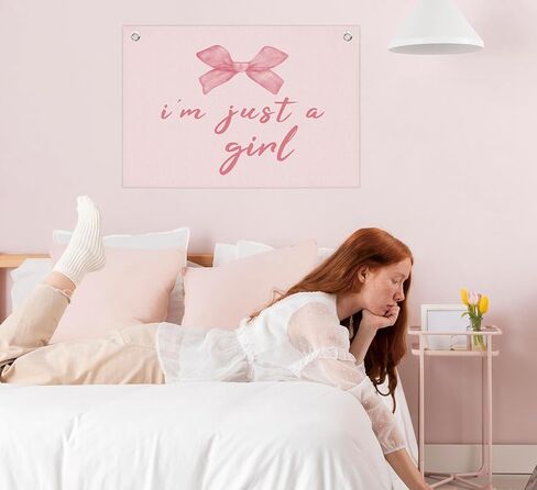 Ice Whitey Preppy Coquette Room Decor ، لافتة ديكور القوس الوردي لحضانة Toddler Teen Girls Room Bedroom Bathor in Kuwait