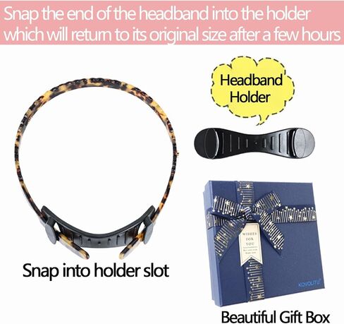 Headband Designed for Eyewear,Flex No Pressure Comfortable Hair Band Fashion Acetate Headbands for Womens Sisters Girls Gifts-Amber in Saudi Arabia