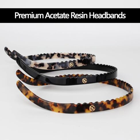 Headband Designed for Eyewear,Flex No Pressure Comfortable Hair Band Fashion Acetate Headbands for Womens Sisters Girls Gifts-Amber in Saudi Arabia