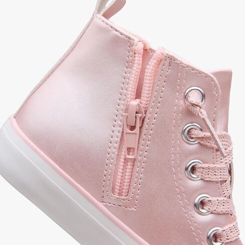 Weestep Girls‘ Glitter High-Top Easy-On Canvas Shoes - Fahion Casual Sneakers for Toddler and Litte Kid in Saudi Arabia