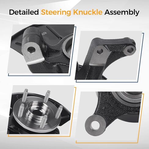 Front Left Steering Knuckle & Wheel Bearing Hub Assembly Fit for 2005-2012 Ford Escape, 2005-2011 Mazda Tribute, Mercury Mariner, Driver Side Replace for 698405 in Kuwait