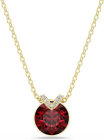 Swarovski Birthstone Pendant Necklace Collection, Square-Cut Stone and Crystals, Rhodium Finish in Saudi Arabia