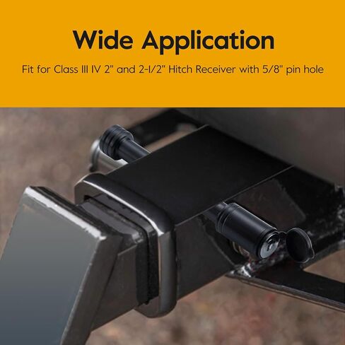قفل دبوس المتلقي Hitch ، قفل استقبال Hitch Hitch مع 5/8 "دبوس ، للفئة III IV 2" ومستقبل 2-1/2 "على مقطورة ، شاحنة ، سيارة ، قارب ، 2 عبوة in Kuwait