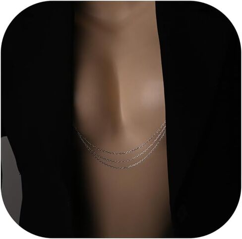 Sexy Green Crystal Pendant Non Piercing Nipple Chain Jewelry for Women Layered Drop Chest Chain Jewelry Festival Rave Nipple Accessories Jewelry in Saudi Arabia
