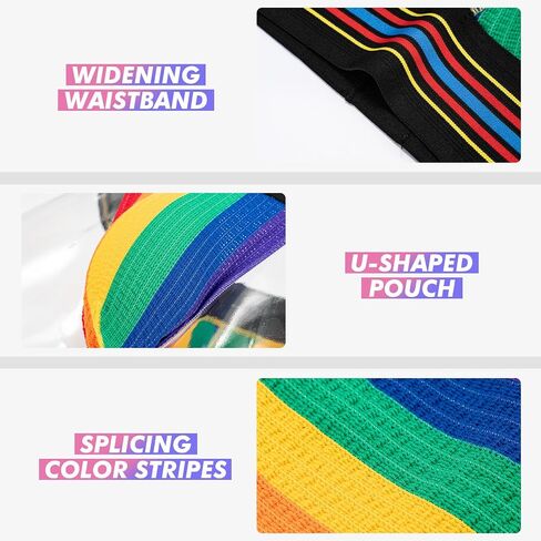 ملخصات Mens Rainbow Sissy Thongs ملابس داخلية Sxey jockstraps in Kuwait